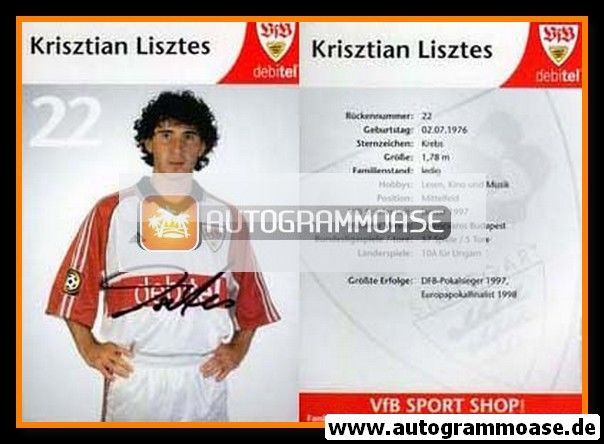 Autogramm Fussball | VfB Stuttgart | 1999 | Krisztian LISZTES