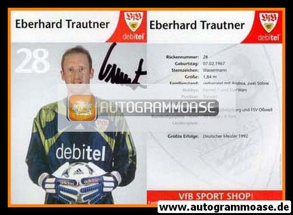 Autogramm Fussball | VfB Stuttgart | 1999 | Eberhard TRAUTNER