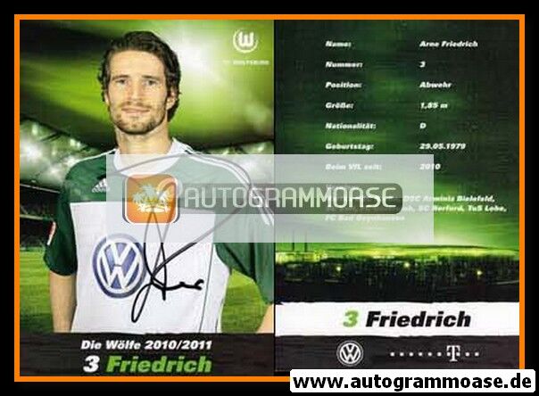 Autogramm Fussball | VfL Wolfsburg | 2010 | Arne FRIEDRICH