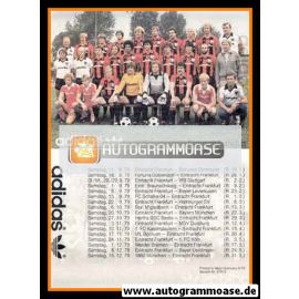 Mannschaftskarte Fussball | Eintracht Frankfurt | 1979 Adidas