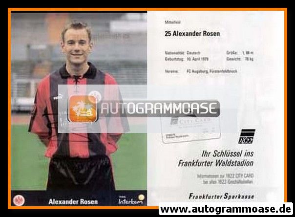 Autogramm Fussball | Eintracht Frankfurt | 1999 | Alexander ROSEN