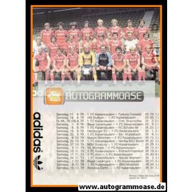 Mannschaftskarte Fussball | 1. FC Kaiserslautern | 1979 Adidas