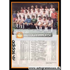 Mannschaftskarte Fussball | 1. FC Köln | 1979 Adidas