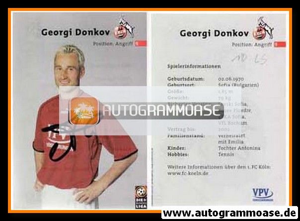Autogramm Fussball | 1. FC Köln | 2001 | Georgi DONKOV