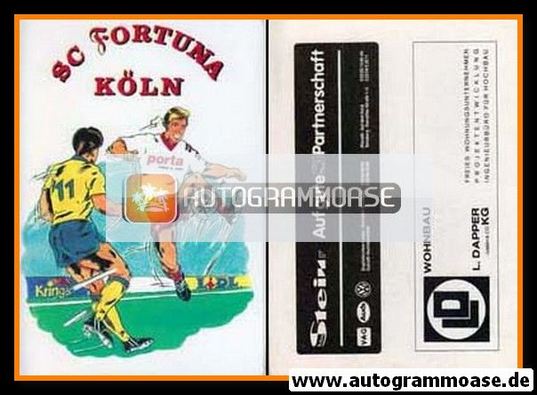 Aufkleber Fussball | Fortuna Köln | 1990er | ZEICHNUNG SPIELSZENE