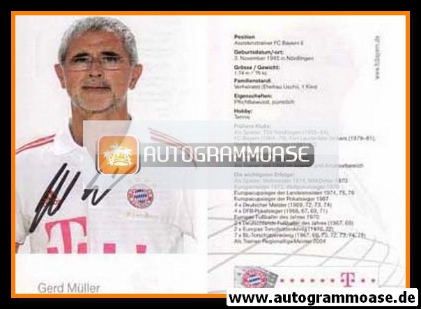 Autogramm Fussball | FC Bayern München | 2011 | Gerd MÜLLER