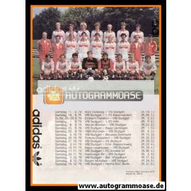 Mannschaftskarte Fussball | VfB Stuttgart | 1979 Adidas