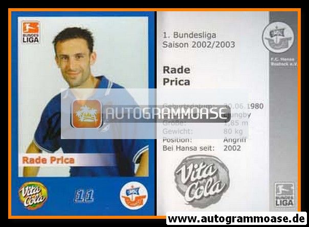 Autogramm Fussball | Hansa Rostock | 2002 | Rade PRICA