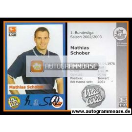 Autogramm Fussball | Hansa Rostock | 2002 | Mathias SCHOBER