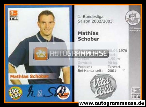Autogramm Fussball | Hansa Rostock | 2002 | Mathias SCHOBER