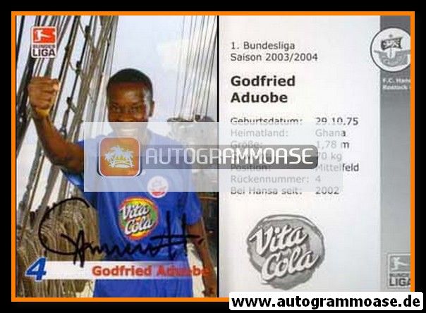 Autogramm Fussball | Hansa Rostock | 2003 | Godfried ADUOBE