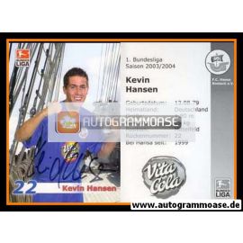 Autogramm Fussball | Hansa Rostock | 2003 | Kevin HANSEN