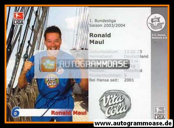 Autogramm Fussball | Hansa Rostock | 2003 | Ronald MAUL