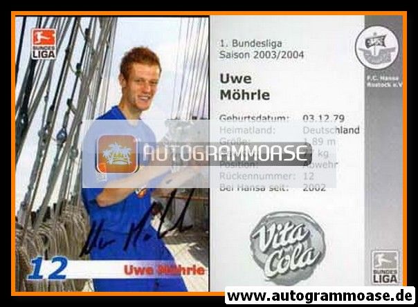 Autogramm Fussball | Hansa Rostock | 2003 | Uwe MÖHRLE
