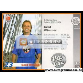 Autogramm Fussball | Hansa Rostock | 2003 | Gerd WIMMER