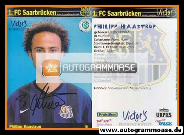 Autogramm Fussball | 1. FC Saarbrücken | 2006 | Philipp HAASTRUP