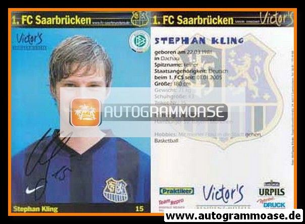 Autogramm Fussball | 1. FC Saarbrücken | 2006 | Stephan KLING