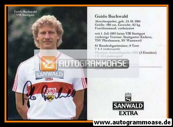 Autogramm Fussball | VfB Stuttgart | 1986 | Guido BUCHWALD