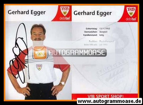 Autogramm Fussball | VfB Stuttgart | 1999 | Gerhard EGGER