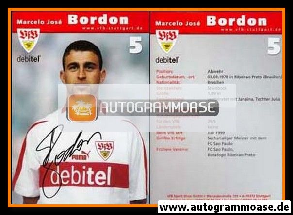Autogramm Fussball | VfB Stuttgart | 2002 | Marcelo BORDON