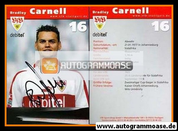 Autogramm Fussball | VfB Stuttgart | 2002 | Bradley CARNELL