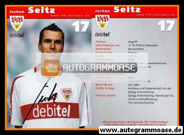 Autogramm Fussball | VfB Stuttgart | 2002 | Jochen SEITZ