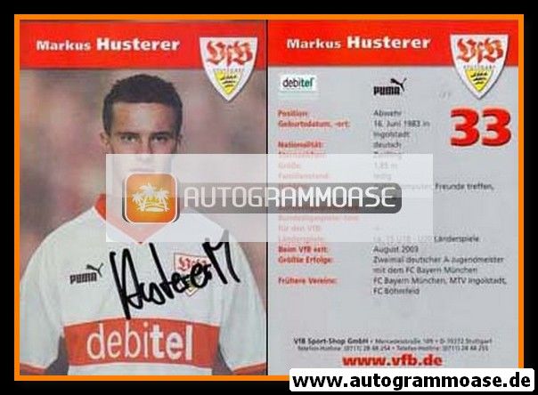 Autogramm Fussball | VfB Stuttgart | 2003 | Markus HUSTERER