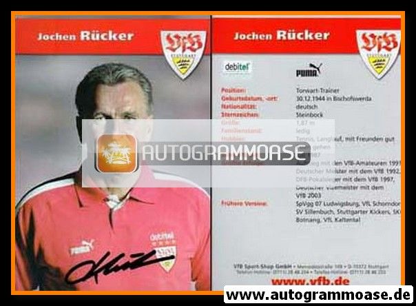 Autogramm Fussball | VfB Stuttgart | 2003 | Jochen RÜCKER
