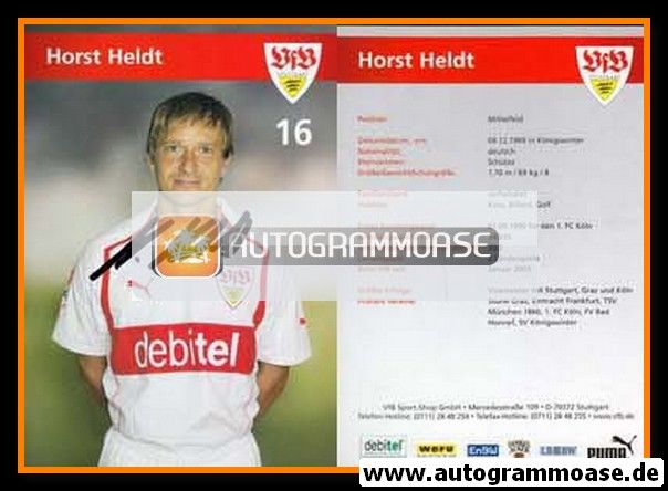 Autogramm Fussball | VfB Stuttgart | 2004 | Horst HELDT
