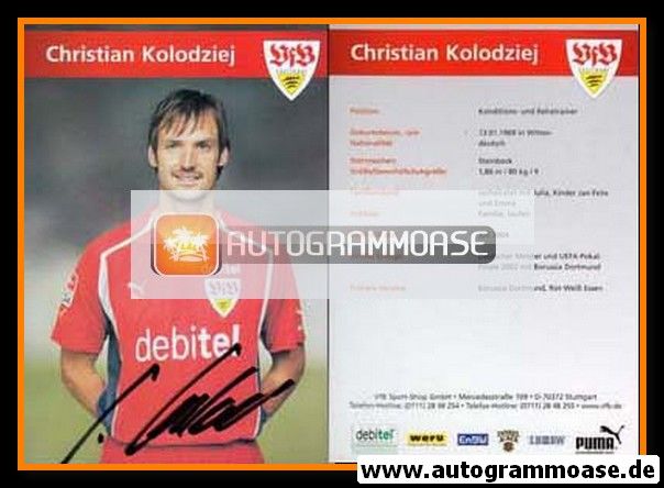 Autogramm Fussball | VfB Stuttgart | 2004 | Christian KOLODZIEJ