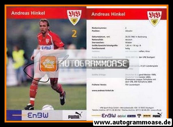 Autogramm Fussball | VfB Stuttgart | 2005 | Andreas HINKEL