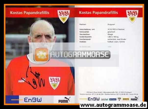 Autogramm Fussball | VfB Stuttgart | 2005 | Kostas PAPANDRAFILLIS