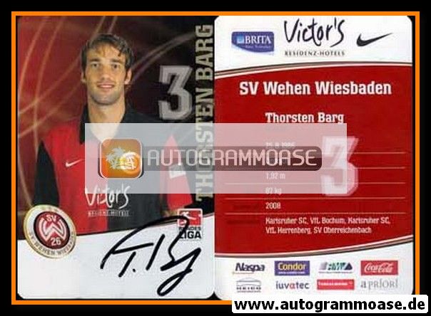 Autogramm Fussball | SV Wehen Wiesbaden | 2008 | Thorsten BARG