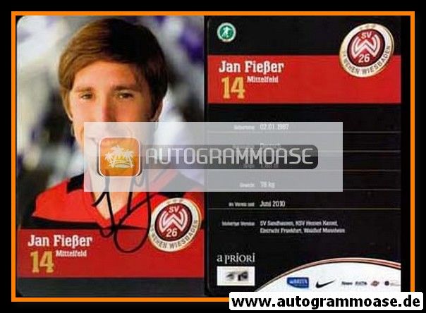 Autogramm Fussball | SV Wehen Wiesbaden | 2010 | Jan FIESSER