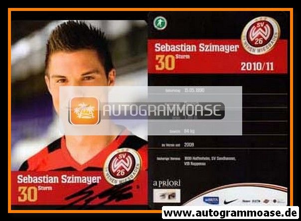 Autogramm Fussball | SV Wehen Wiesbaden | 2010 | Sebastian SZIMAYER