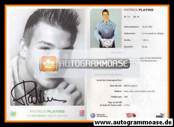 Autogramm Fussball | VfL Wolfsburg | 2002 | Patrick PLATINS