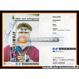 Autogramm Ski Alpin | Karin DEDLER | 1980er (R+V Hochformat)