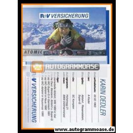 Autogramm Ski Alpin | Karin DEDLER | 1991 (R+V Querformat)