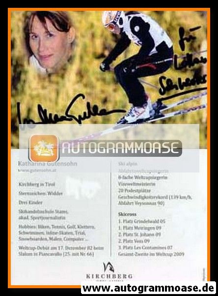 Autogramm Ski Alpin | Katharina GUTENSOHN | 2009(Kirchberg)