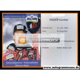 Autogramm Ski Alpin | Günther MADER | 1980er (NÖM)