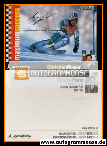 Autogramm Ski Alpin | Christian MAYER | 1990er (Atomic)