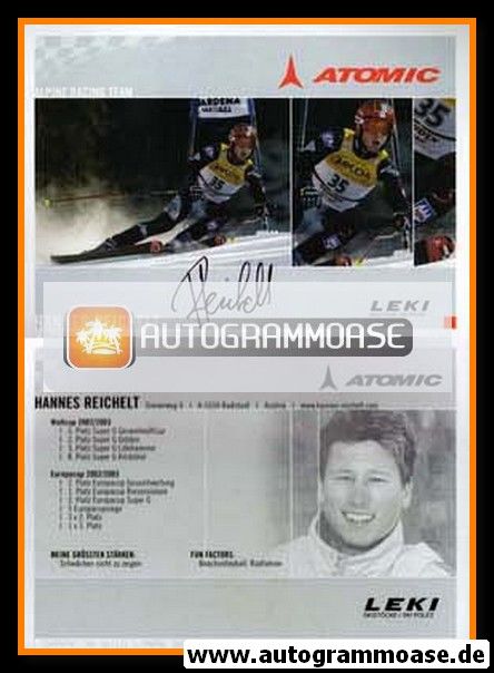 Autogramm Ski Alpin | Hannes REICHELT | 2003 (Collage Color) Atomic