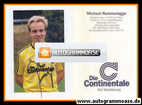 Autogramm Fussball | Borussia Dortmund | 1988 | Michael RUMMENIGGE
