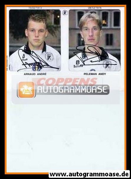 Autogramme Fussball | SC Eendracht Aalst | 1995 | Andre ARNAUD + Andy PELEMAN