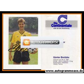 Autogramm Fussball | Borussia Dortmund | 1989 | G&uuml;nter BREITZKE