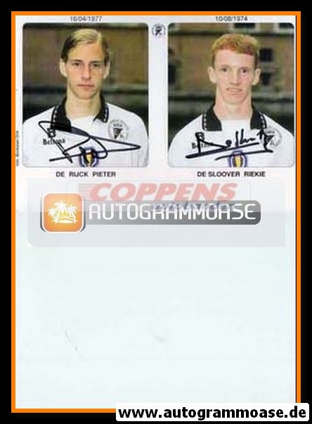 Autogramme Fussball | SC Eendracht Aalst | 1995 | Peter DE RIJCK + Riekie DE SLOOVER