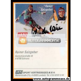 Autogramm Ski Alpin | Rainer SALZGEBER | 1990er (Elan)