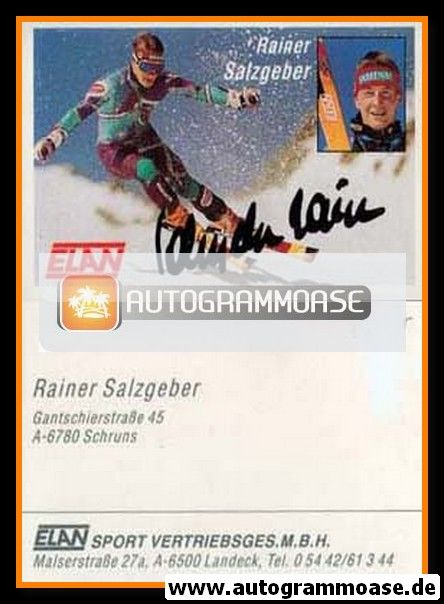 Autogramm Ski Alpin | Rainer SALZGEBER | 1990er (Elan)