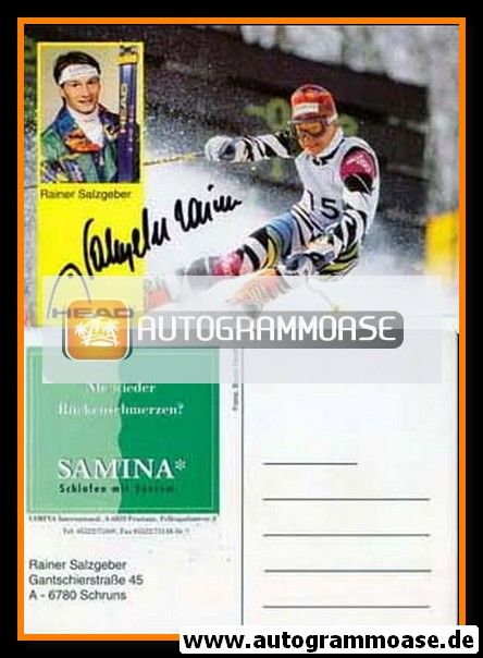 Autogramm Ski Alpin | Rainer SALZGEBER | 1990er (Head) 2