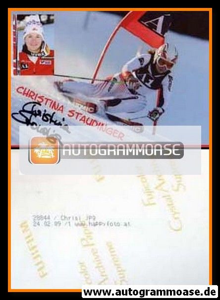 Autogramm Ski Alpin | Christina STAUDINGER | 2009 Foto (Rennszene)